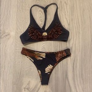 eagle print bathing suit